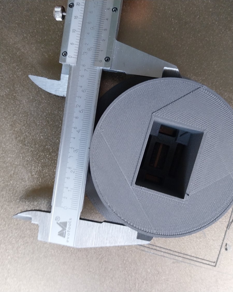 Green-state part 3D printed using Bound Metal Deposition at 100% infill, sample piece